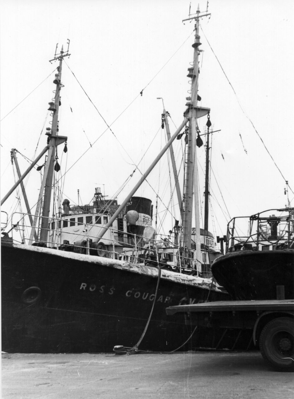 Historic Grimsby fishing vessels at the dock