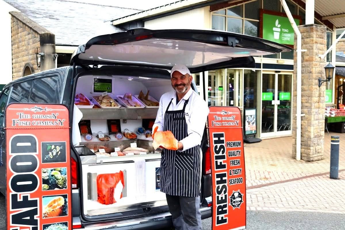 The Grimsby Fish Company mobile fish counter at Tong Garden Centre